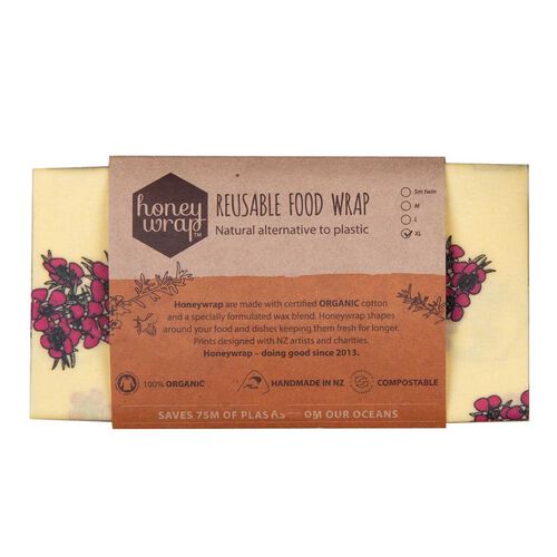 Honeywrap Extra Large Wrap - Manuka Pink 45x40cm